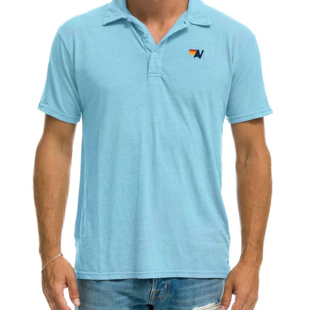 Aviator Nation Blue Polo Size Medium